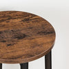 Bar Stools Set of 2 Industrial Bar Stools Metal Frame Barstools with Round Top
