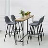 2X Bar Stools Fabric/Faux Leather Pub Chairs Breakfast Kitchen Metal Leg Modern