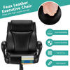 High Back Office Chair with Metal Base and Rocking Backrest