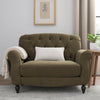 Dusk Hebden Olive Matte Velvet Loveseat RRP £351