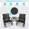 Garden Double Swing Glider Chair Rocking Chair Steel Swing Loveseat w/Table