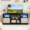 TV Stand with LED Lights for 65” TVs-Black