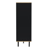 Storage Sideboard Display Cabinet w/ Glass Doors & LED Lighting, 80x120x40cm