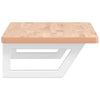 Basin Shelf Wall Mounted Steel and Solid Wood Beech
