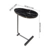 C-shaped Side End Table Small Coffee Table Living Room Bedroom Sofa Bed Tray