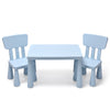 3 Piece Kids Table and Chair Set Toddler Activity Desk and Chairs-Blue