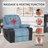 Electric Recliner Sofa Chairs Massage Heated Vibration Armchairs w/ Cup Holder