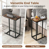 Bedroom C-Shaped End Table for Couch and Bed-Coffee
