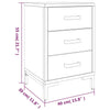 Bedside Cabinet Brown 36x30x54 cm Solid Pinewood