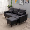 Panana Linen Fabric Sofa 1, 2 or 3 Seater Modern Couch Suite Set ottoman