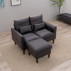 Modern L-Shaped Corner Sofa 2 3 Seater Armchair Couch With Footstool
