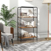 Costway 4-Tier Bookshelf Open-Back Storage Shelf Display Rack Shelving Unit