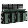Quadruple Wheelie Bin Storage, Bin Store with 4 Compartments, Dustbin Q9A3