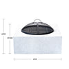 Square Outdoor BBQ Fire Pit Garden Bowl Stove Brazier Patio Heater Firepit w Lid