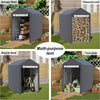 Outdoor Storage Shed Equipment Shelter Cover Bicycle PE Waterproof Steel Frame