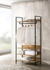 Double Open Wardrobe Cupboard with 4 Shelves Storage Unit Clothes Rail Stand