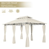 Mondeer 3x4m Garden Gazebo Heavy Duty Garden Marquee Party Camping Tent Canopy