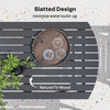 Wooden Dining Set Outdoor Garden Furniture 6 Seater Loveseat Chair Table Grey
