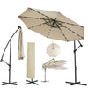 3m Garden Hanging Parasol Sun Shade Patio Banana Umbrella Cantilever w/ Vavgvaih