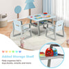 Children Table and 2 Chairs Set Toddlers Learning Activity Play Desk w/Storage