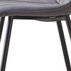2x Grey Dining Chairs Velvet Padded Seat Kitchen Dining Room Chair Modern