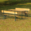 Folding Wooden Beer Table Trestle Garden Dining Bistro Outdoor Furniturs 167cm