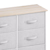 10-Drawer Fabric Storage Organizer, Wood Top, Steel Frame, Dresser