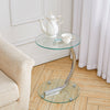 2-Tier Tempered Glass Sofa End Side Coffee Table Bedside Table Night Stand Lamp