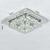 Modern XL Living Room Lamp LED Celling Light Crystal Pendant Chandelier Square