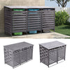 Fir Wooden 240L Triple Wheelie Bin Storage Store Garden Rubbish Dustbin 3 Sheds