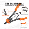 Rivet Nut Tool 16in Rivnut Tool Kit 13PCS Mandrels and 186PCS Rivet Nuts