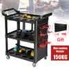 3 Tier Rolling Tool Cart Heavy Duty Utility Cart Tool Service Storage Trolley UK