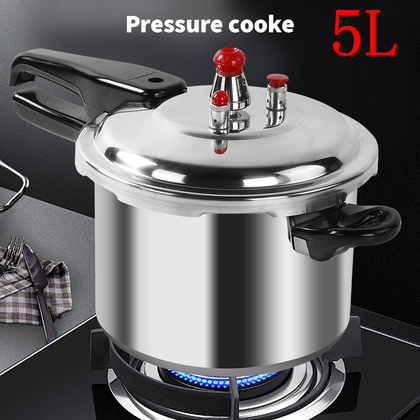 5 Litre Aluminium Pressure Cooker Quick with Lid Latch Indicator Explosion-Proof