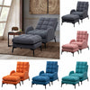 Occasional Adjustable Velvet Armchair Lazy Recliner Sleeper Sofa With Footstool