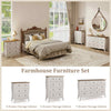 Freestanding Dresser Chest of Drawers 7-Drawer Cabinet w/4 Big Drawers-Grey