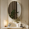 Anti-oxidation 3D Gold Oval Wall Mirror Decorative Accent Vanity Mirror Bathroom
