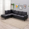L-Shaped Corner Sofa, Sectional Couch with Built-in USB Port Chaise