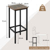 Set of 4 Bar Stool Set 72cm Backless Bar Chairs with Metal Legs & Footrest