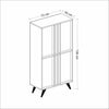 Retro Modern Tall Sideboard/Cabinet Finished in Anthracite Grey