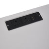 3 Drawers Bedside Table with Charging Station USB Ports LED Lights Sofa End Desk