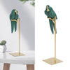 Nordic Resin Parrot Ornament Lovebird on Stand Art Crafts Figurine Home Office