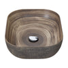 Vintage Wood Grain Rectangle Ceramic Vessel Sink 500 x 392mm Countertop Basin