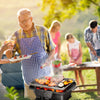 Charcoal Grill Portable Cast Iron Barbecue Grill w/Double-sided Grilling Net