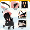 One-hand Folding Infant Carriage Lightweight Infant Stroller Gift-Pink