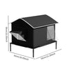 Outdoor Stray Cat House Stray Cat Shelter Nest Weatherproof Cat Door Warm