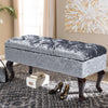 Large Chesterfield Storage Ottoman Bench Box Widnow Seat Stool Bedroom Footstool