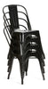 Style Industrial Metal Dining Chairs Vintage Retro Kitchen Cafe Stacking