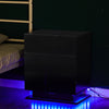 Multi-type Modern High Gloss Bedside Table Storage Drawer Nightstand Cabinet LED