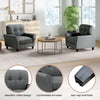 Tufted Upholstered Living Room Chair Reading Armchair w/ Removable Back Cushion