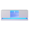 MODERN 160 CM TV UNIT STAND CABINET SIDEBOARD WITH HIGH GLOSS DOORS & LED LIGHTS